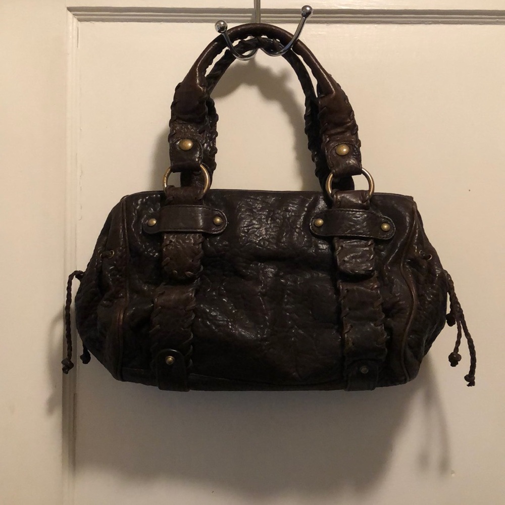 Kooba rare design brown pebbled leather purse/bag